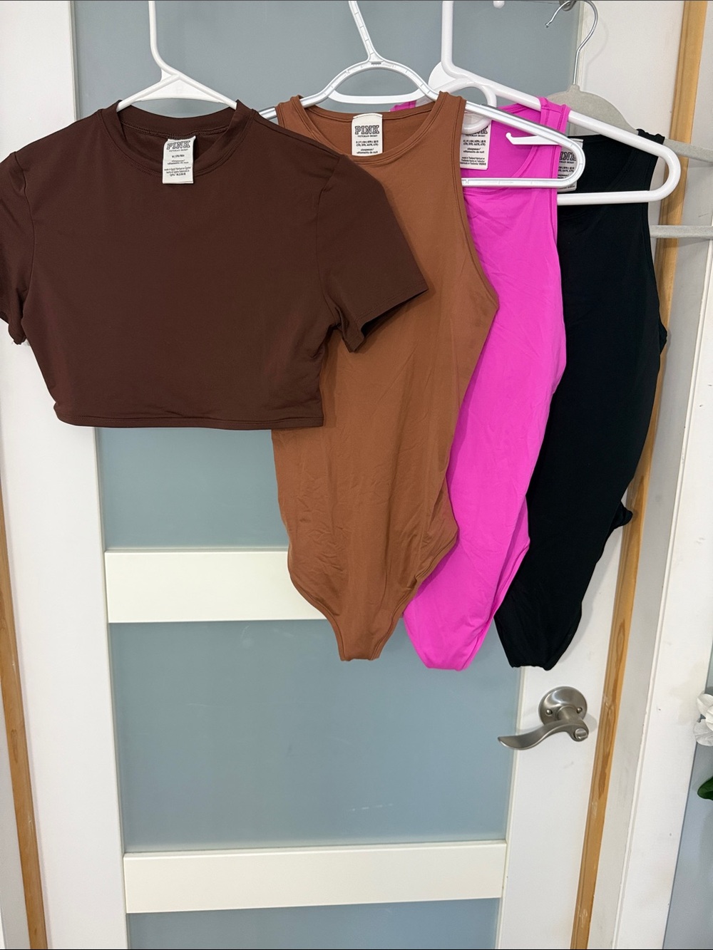 PINK Victoria's Secret Brown Sleeveless Bodysuit